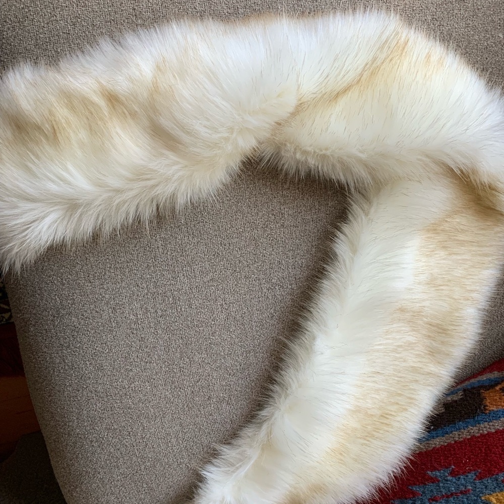 Faux fur shawl perfect for wedding